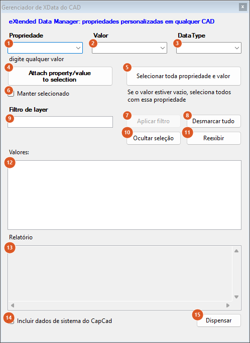 Gerenciador de XData do CAD