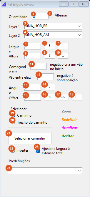 Assistente de Retângulo Divisor