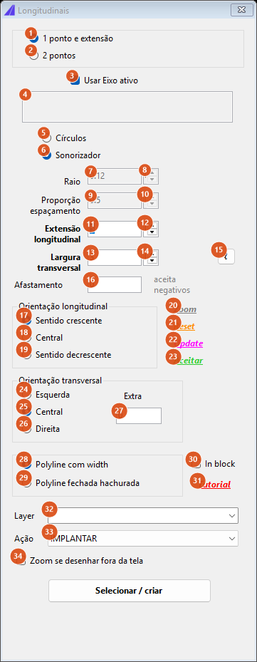 Longitudinais, modo Sonorizador
