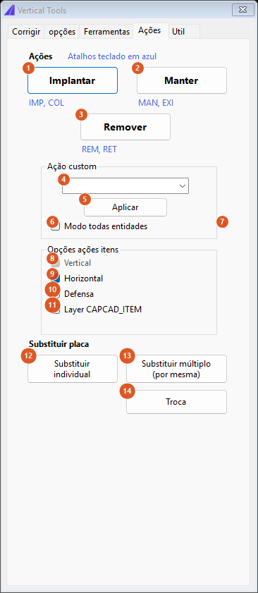 Vertical Tools, aba Ações