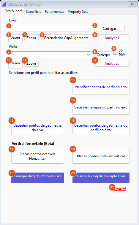 Civil 3D Utilities, Alignment & profile tab